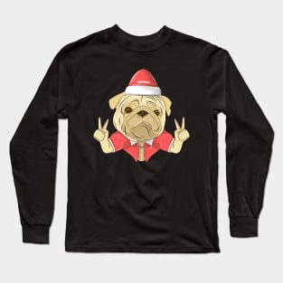 santa pug puppy Long Sleeve T-Shirt